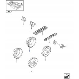 Feeder chain wheel New Holland 322460950 cn