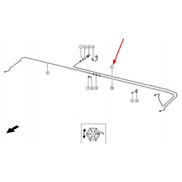 689898 1 hydraulic hose 8 x 1 x 3330 mm