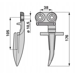 Claas 626296 single end bayonet