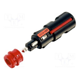 1 pcs x PRO CAR - 67722010 - Cigarette lighter plug, screw terminal, 16A, Sup.volt: 12÷24VDC