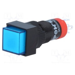 1 pcs x ONPOW - LAS3F-11/230/B - Switch: push-button, Pos: 2, SPDT, 0.5A/250VAC, 1A/24VDC, ON-(ON)