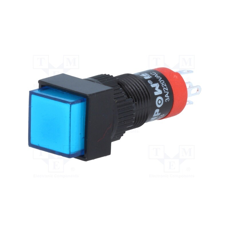 1 pcs x ONPOW - LAS3F-11/230/B - Switch: push-button, Pos: 2, SPDT, 0.5A/250VAC, 1A/24VDC, ON-(ON)