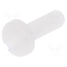 10 pcs x DREMEC - 8G204M4X12 - Screw, M4x12, 0.7, Head: cheese head, slotted, 1,3mm, polyamide