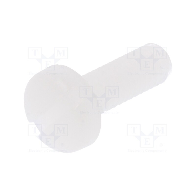 10 pcs x DREMEC - 8G204M4X12 - Screw, M4x12, 0.7, Head: cheese head, slotted, 1,3mm, polyamide