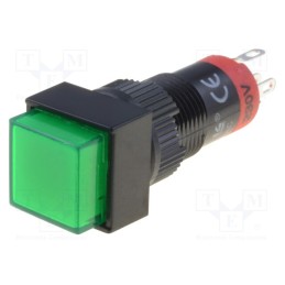 1 pcs x ONPOW - LAS3F-11/24/G - Switch: push-button, Pos: 2, SPDT, 0.5A/250VAC, 1A/24VDC, ON-(ON)