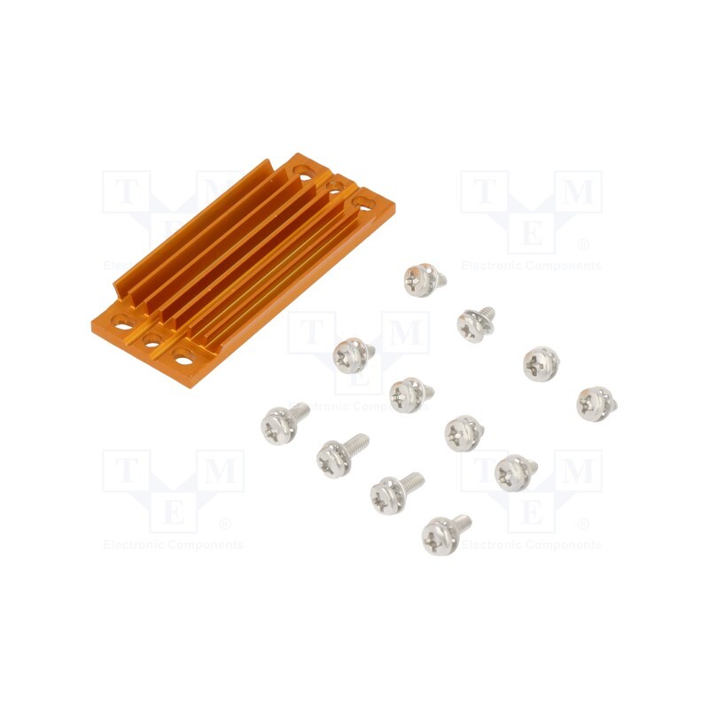 1 pcs x Advanced Thermal Solutions - ATS-1178-C1-R0 - Heatsink: extruded, grilled, BGA, golden, L: 58mm, W: 23mm, H: 6.1mm
