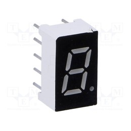 1 pcs x OPTO Plus LED - OPD-S3010LB-BW - Display: LED, 7-segment, 7.62mm, 0.3', No.char: 1, blue, 60mcd, anode