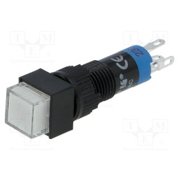 1 pcs x ONPOW - LAS4F-11/230/W - Switch: push-button, Pos: 2, SPDT, 0.5A/250VAC, 1A/24VDC, ON-(ON)