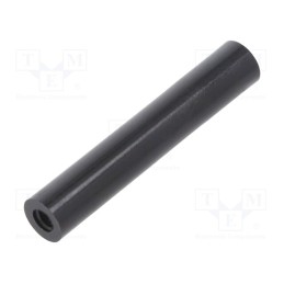 10 pcs x DREMEC - 187RDX45 - Spacer sleeve, cylindrical, polyamide, M4, L: 45mm, Øout: 8mm, black