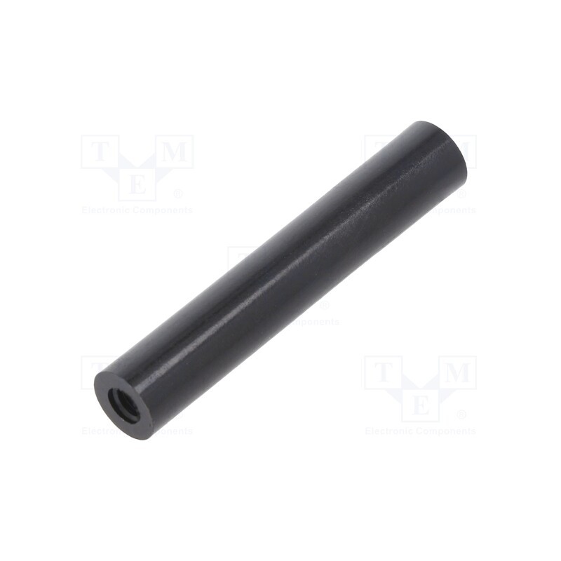10 pcs x DREMEC - 187RDX45 - Spacer sleeve, cylindrical, polyamide, M4, L: 45mm, Øout: 8mm, black