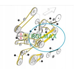 Threshing belt new holland tx 916849 89832601