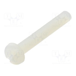 10 pcs x DREMEC - 8G204M3X20 - Screw, M3x20, 0.5, Head: cheese head, slotted, 0,9mm, polyamide