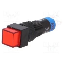 1 pcs x ONPOW - LAS4F-11/24/R - Switch: push-button, Pos: 2, SPDT, 0.5A/250VAC, 1A/24VDC, ON-(ON)