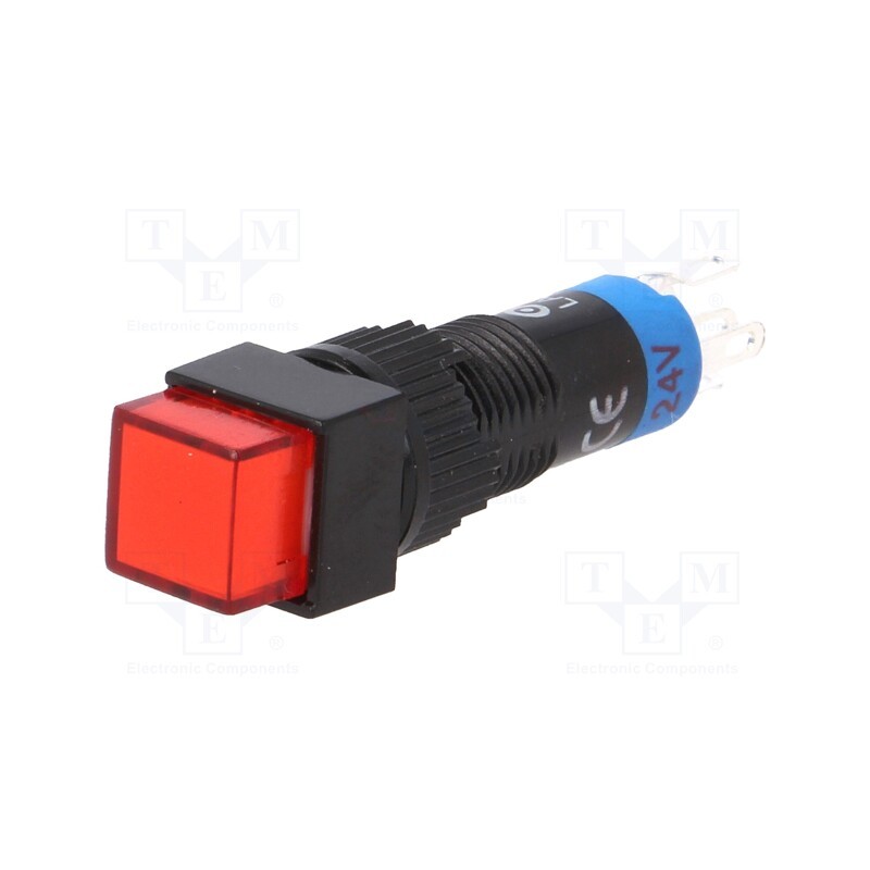 1 pcs x ONPOW - LAS4F-11/24/R - Switch: push-button, Pos: 2, SPDT, 0.5A/250VAC, 1A/24VDC, ON-(ON)