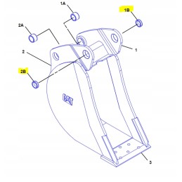 Bucket bushing for backhoe loader Cat