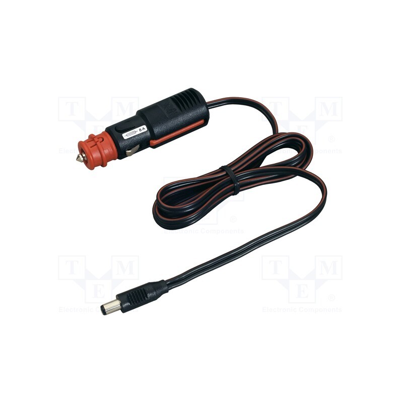 1 pcs x PRO CAR - 67864920 - Automotive/main power supply, DC 5,5/2,5 plug, 8A, black, 2m