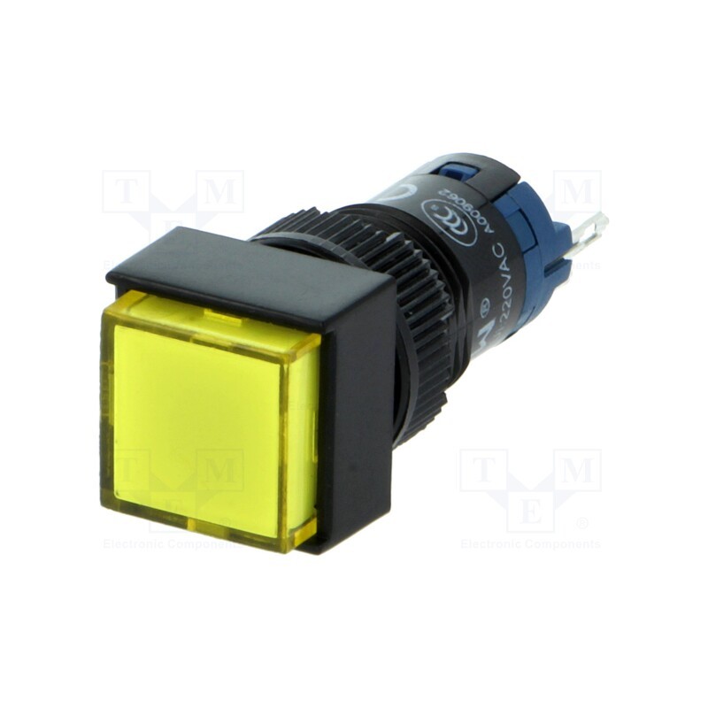 1 pcs x ONPOW - LAS2F-11/24/Y - Switch: push-button, Pos: 2, SPDT, 0.5A/250VAC, 1A/24VDC, ON-(ON)