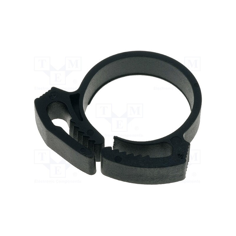 10 pcs x HELLERMANNTYTON - 190-00300 - Fixing clamp, ØBundle : 18.5÷21mm, W: 5.9mm, polyamide, black