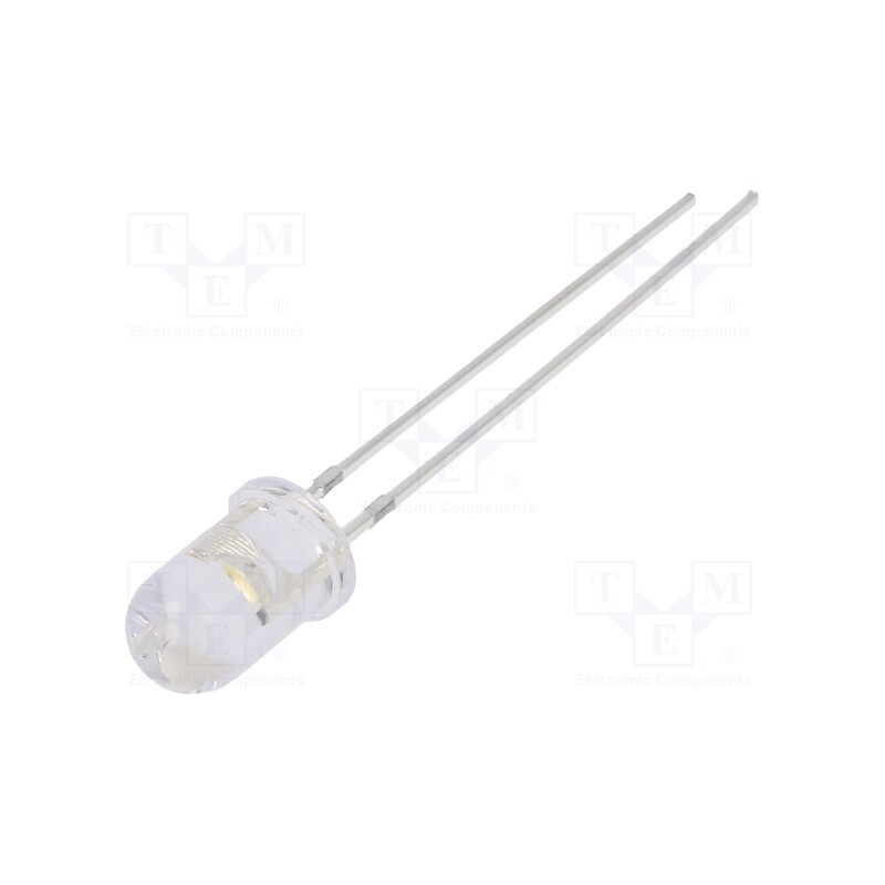 1 pcs x OPTOSUPPLY - OSM54K5A31A-VVLED - LED, 5mm, white warm, 4500mcd, 30°, Front: convex, 3÷13V, 2700-3200K