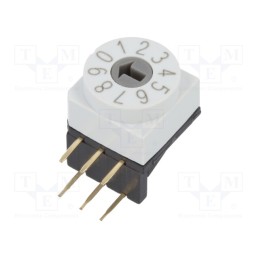 1 pcs x SUNGMUN ELECTRONICS - TDR-10H - Encoding switch, DEC/BCD, Pos: 10, THT, Rcont max: 80mΩ, 7Ncm, T/S/Q