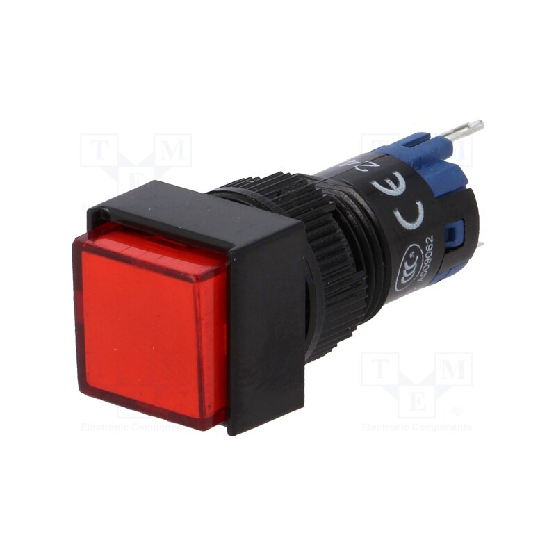 1 pcs x ONPOW - LAS2F-11/24/R - Switch: push-button, Pos: 2, SPDT, 0.5A/250VAC, 1A/24VDC, ON-(ON)
