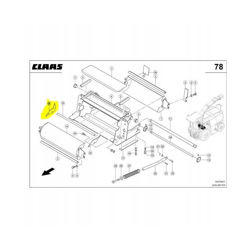 Filling insert claas jaguar 800 0000769392