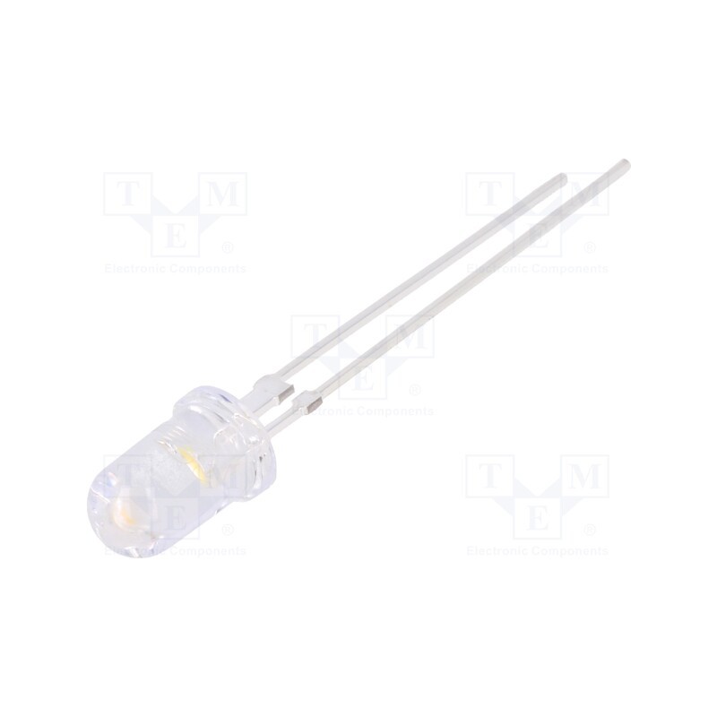 1 pcs x OPTOSUPPLY - OSM57L5111Y - LED, 5mm, white warm, 15°, Front: convex, 2.8÷3.6V, No.of term: 2