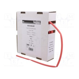 1 pcs x TASKER - BOX 4824 R - Heat shrink sleeve, glueless, 2: 1, 4.8mm, L: 10m, red, polyolefine