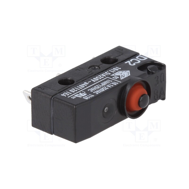 1 pcs x ZF - DC2C-A1AA - Microswitch SNAP ACTION, 10A/250VAC, without lever, SPDT, Pos: 2