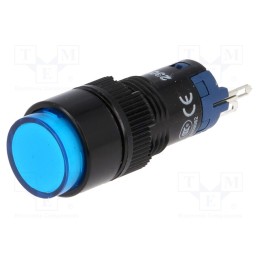 1 pcs x ONPOW - LAS2Y-11/230/B - Switch: push-button, Pos: 2, SPDT, 0.5A/250VAC, 1A/24VDC, ON-(ON)