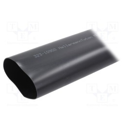 1 pcs x HELLERMANNTYTON - 323-10950 - Heat shrink sleeve, 3: 1, 95mm, L: 1m, black, Wall thick: 3mm