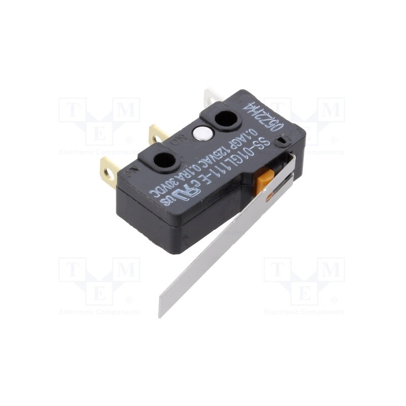1 pcs x OMRON OCB - SS-01GL111-E - Microswitch SNAP ACTION, 0.1A/30VDC, SPDT, Rcont max: 100mΩ, IP40