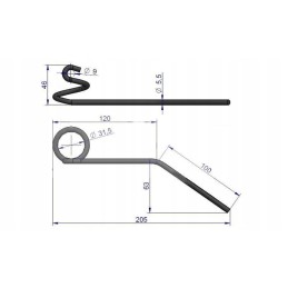 Motowidel Claas 650500 spring reel finger