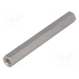 10 pcs x DREMEC - 146X60 - Screwed spacer sleeve, 60mm, Int.thread: M4, hexagonal