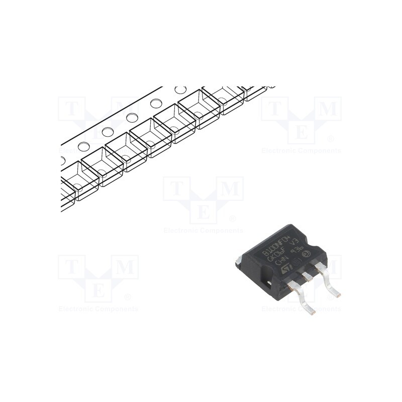 1 pcs x STMicroelectronics - STB100NF04T4 - Transistor: N-MOSFET, STripFET™ II, unipolar, 40V, 120A, Idm: 480A