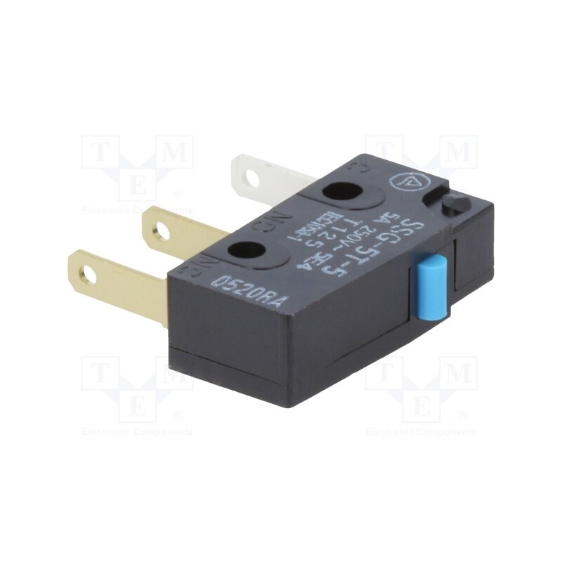 1 pcs x OMRON OCB - SSG5T5 - Microswitch SNAP ACTION, 5A/125VAC, without lever, SPDT, ON-(ON)