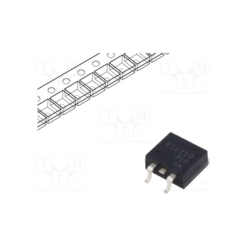 1 pcs x ROHM SEMICONDUCTOR - RSJ250P10FRATL - Transistor: P-MOSFET, unipolar, -100V, -25A, Idm: -50A, 50W, TO263