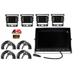Monitor 10 4x reversing camera ahd 12 24v set