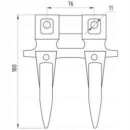 Bison 5050020050 double bayonet for combine harvester