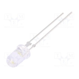 1 pcs x OPTOSUPPLY - OSW47L5111Y - LED, 5mm, white cold, 15°, Front: convex, 2.8÷3.6V, No.of term: 2