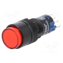 1 pcs x ONPOW - LAS2Y-11/230/R - Switch: push-button, Pos: 2, SPDT, 0.5A/250VAC, 1A/24VDC, ON-(ON)