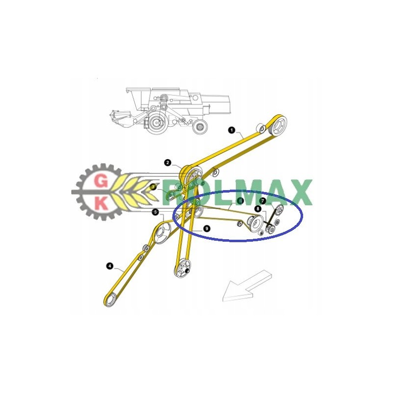 V-belt 448794 case new holland