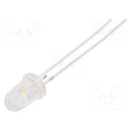 1 pcs x OPTOSUPPLY - OSW47L5201P - LED, 5mm, white cold, 90000÷110000mcd, 8°, Front: convex, 2.8÷3.6V