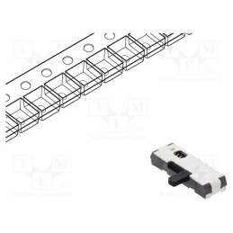 1 pcs x C&K - JSM08022SAQNR - Switch: slide, Pos: 2, SPDT, 0.3A/4VDC, OFF-(ON), SMT, Leads: for PCB