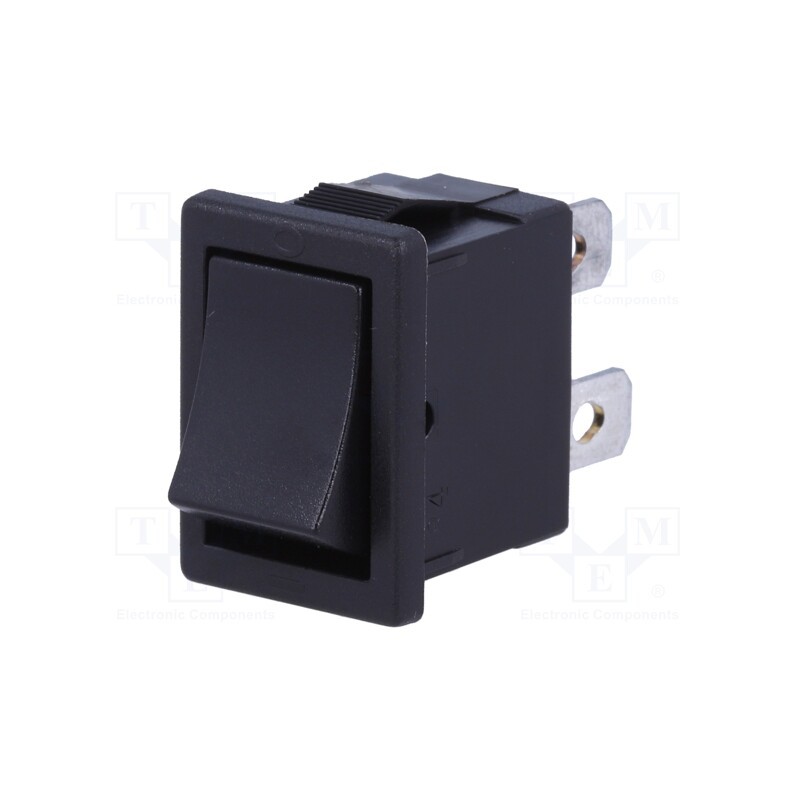 1 pcs x NKK SWITCHES - CWSB11AAF - ROCKER, SPST, Pos: 2, ON-OFF, 6A/250VAC, black, none, Rcont max: 20mΩ