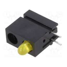 1 pcs x MENTOR - 1801.7031 - LED, in housing, yellow, 2.8mm, No.of diodes: 1, 20mA, 60°, 10÷20mcd
