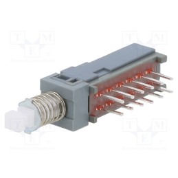 1 pcs x E-SWITCH - PBH4UEENAGX - Switch: push-button, Pos: 2, 4PDT, 0.1A/30VDC, ON-ON, THT