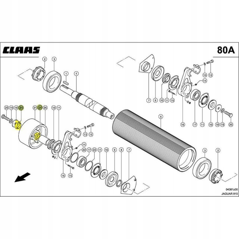 Claas jaguar 800 pulley conical ring