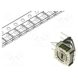 1 pcs x PTR HARTMANN - P36THR103L508TR - Encoding switch, HEX/BCD, Pos: 16, THT, Rcont max: 80mΩ, P36