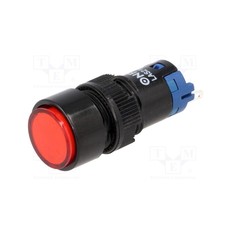 1 pcs x ONPOW - LAS2Y-11Z/R - Switch: push-button, Pos: 2, SPDT, 0.5A/250VAC, 1A/24VDC, ON-ON
